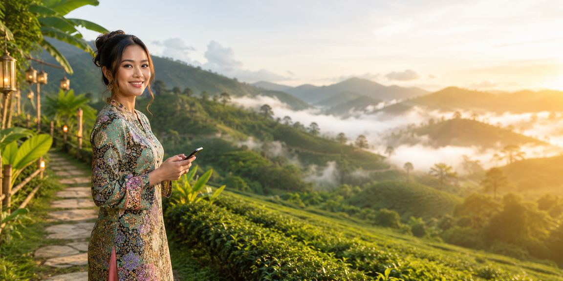 Suasana hiburan Genting Highlands dengan elemen batik dalam platform chagee88